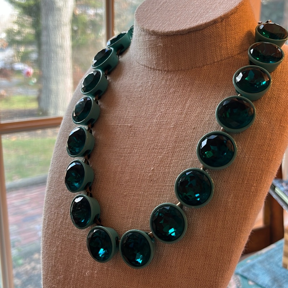Original Brulé J.Crew necklace vintage turquoise. Very sparkly very pretty.